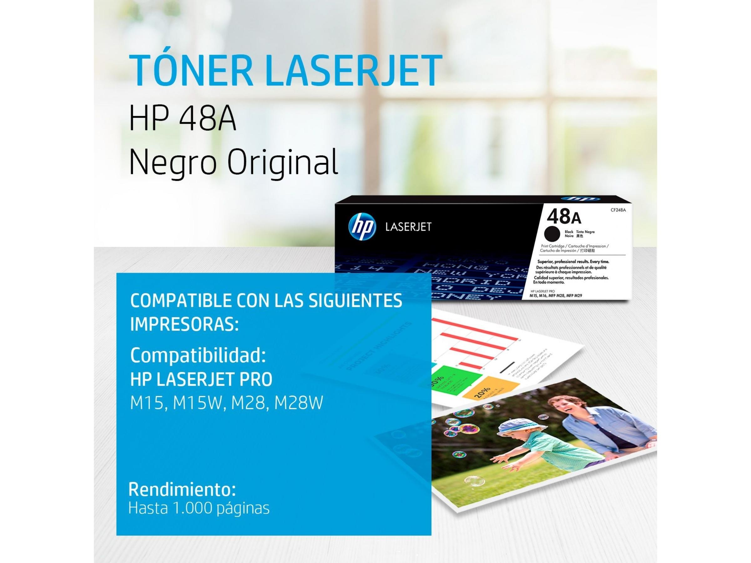 TONER HP 48A NEGRO (CF248A) LASERJET M15/M15W/M28/M28W 1000 PAG.